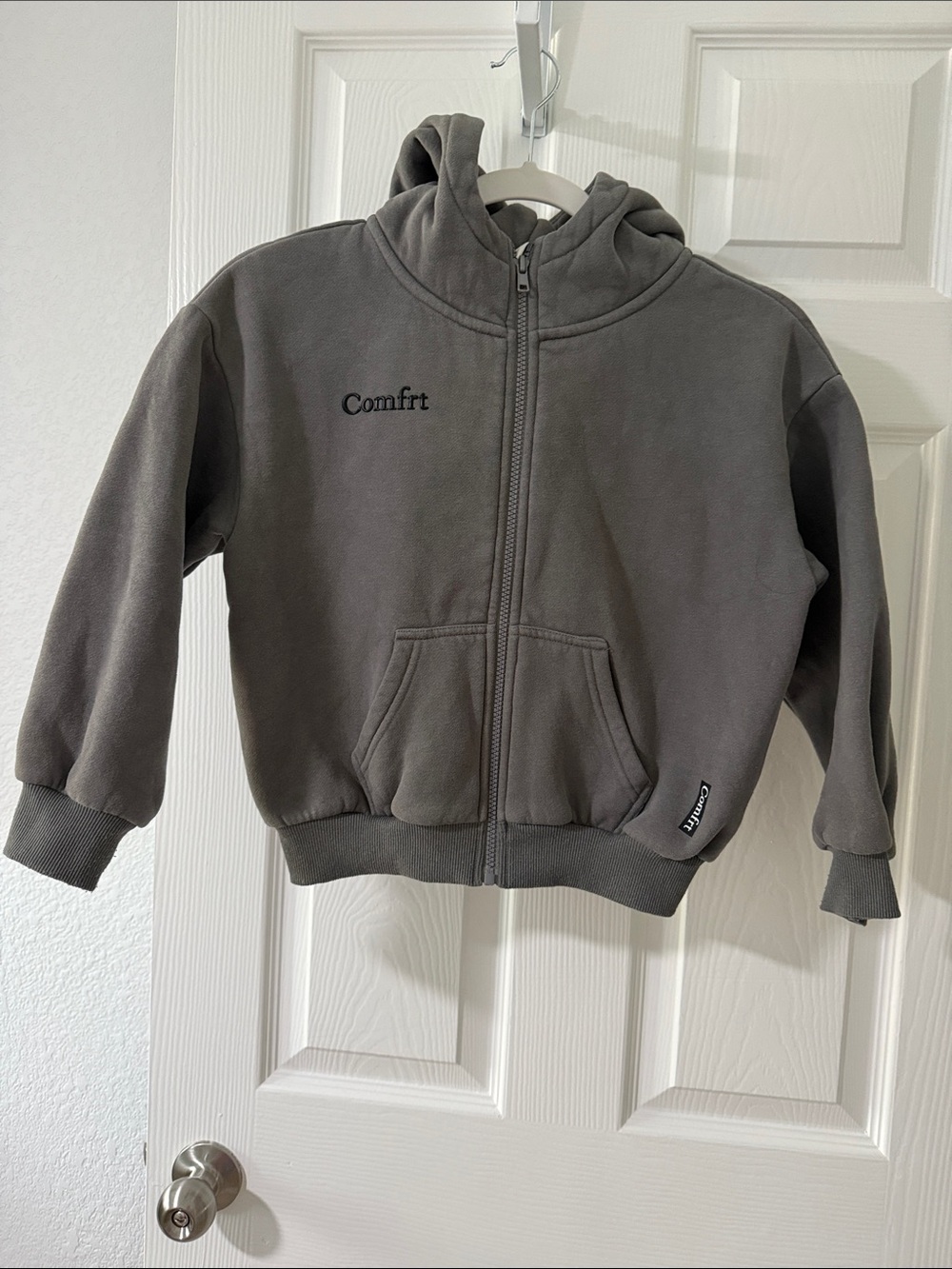 Comfrt Kids Gray Zip-Up Hoodie -
